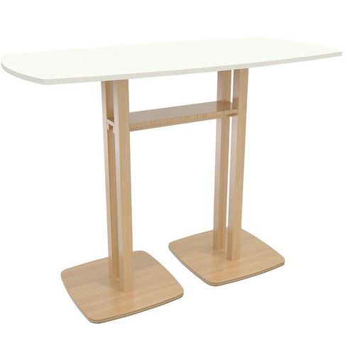 Table De Réunion Debout Easydesk 114x75cm Sapin Blanc