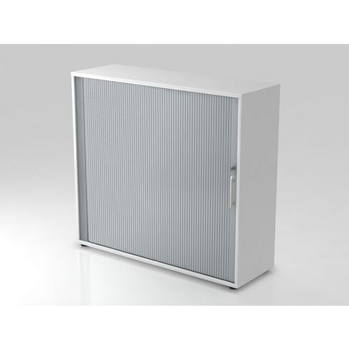 Armoire À Rideau Horizontale-plastique-3-blanc-argent