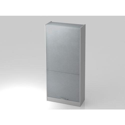 Armoire Rideau Verticale-5-90x40x2004cm-gris-courbée