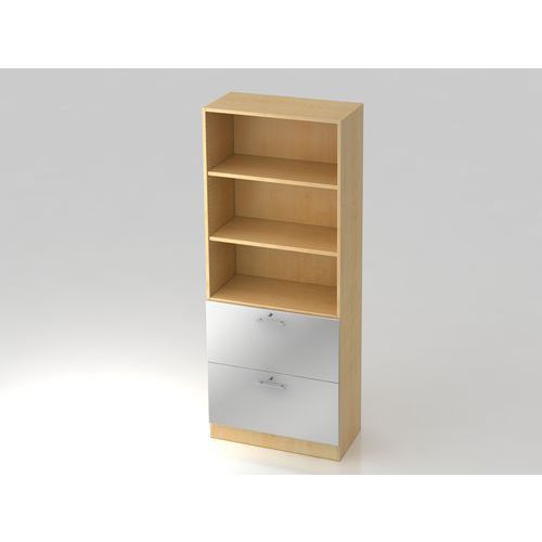 Armoire Avec Support D'archives-5 Niveaux-érable-argent