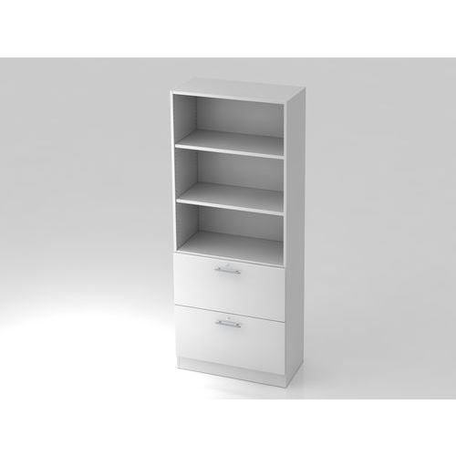 Armoire Avec Support D'archives-5 Niveaux-blanc-blanc