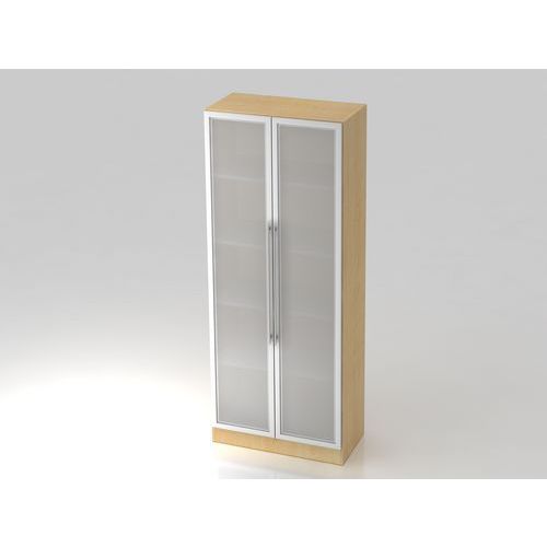 Armoire Non Verrouillable Vitrée-5 Niveaux-érable-plastique