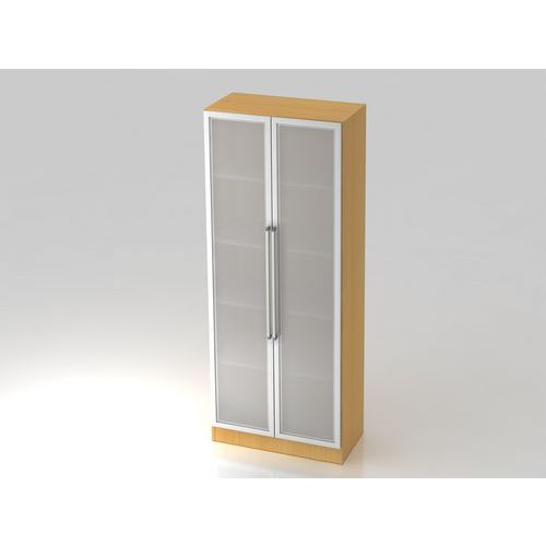 Armoire Non Verrouillable Vitrée-5 Niveaux-hêtre-métal