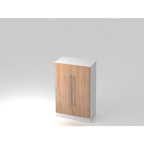 Armoire Non Verrouillable Solid-3 Niveaux-blanc-noyer