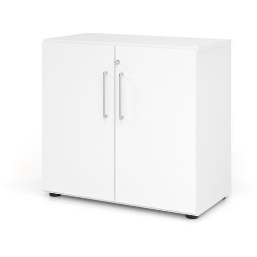 Hammerbacher - Armoire de bureau à 2 étagères - Blanc - Bois MFC - 746x420mm - Éco-responsable