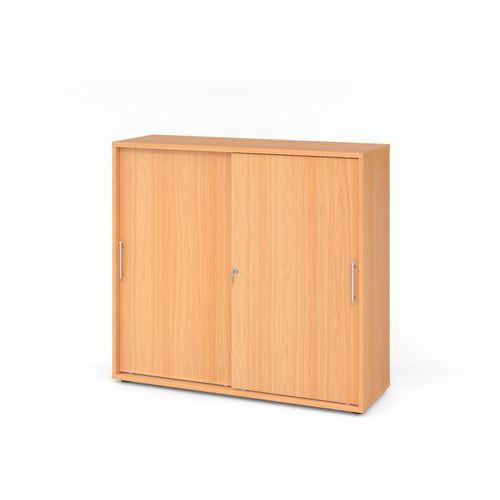 Armoire Portes Coulissantes Plastique-3 Cases-hêtre-hêtre
