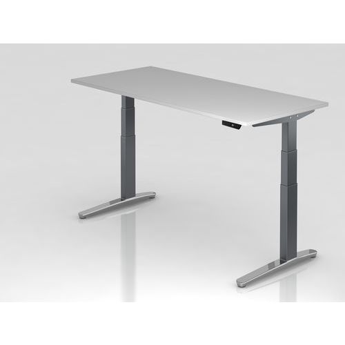 Bureau Pied Aluminium Xbhm-180x80cm-gris-graphite