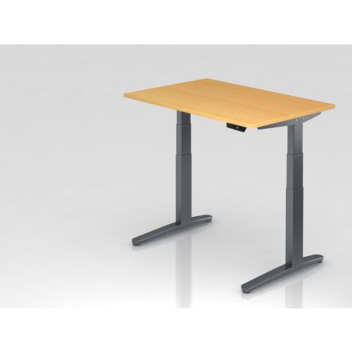 Bureau Pied Graphite Xbhm-120x80cm-hêtre-graphite