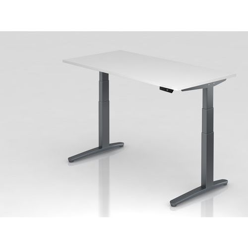 Bureau Pieds Graphite Xbhm-160x80cm-blanc-graphite