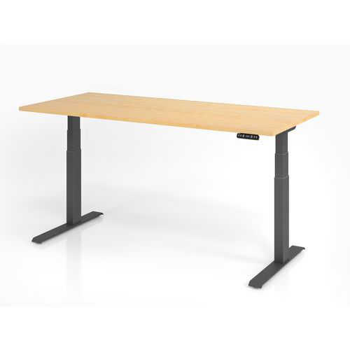 Bureau Assis-debout Série Xdkb-180x80cm-érable-graphite