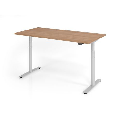 Bureau Assis-debout Série Xdlr-160x80cm-noyer-argent