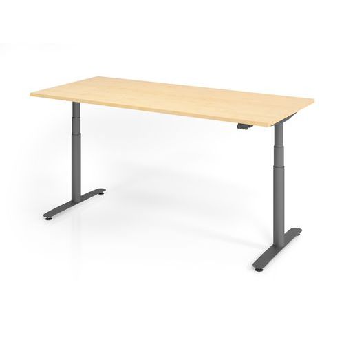 Bureau Assis-debout Série Xdlr-180x80cm-érable-graphite