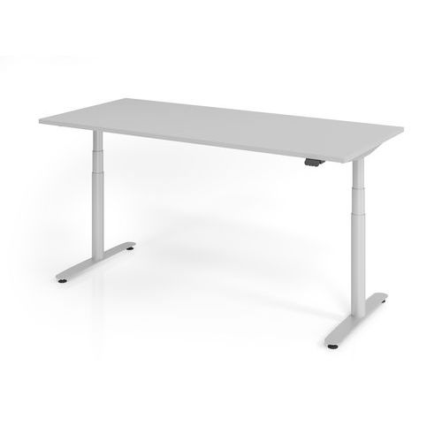Bureau Assis-debout Série Xdlr-180x80cm-gris-argent