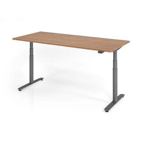 Bureau Assis-debout Série Xdlr-180x80cm-noyer-graphite