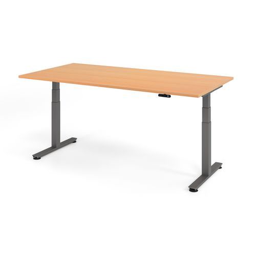 Bureau Assis-debout Série Xdsm-200x100cm-hêtre-graphite