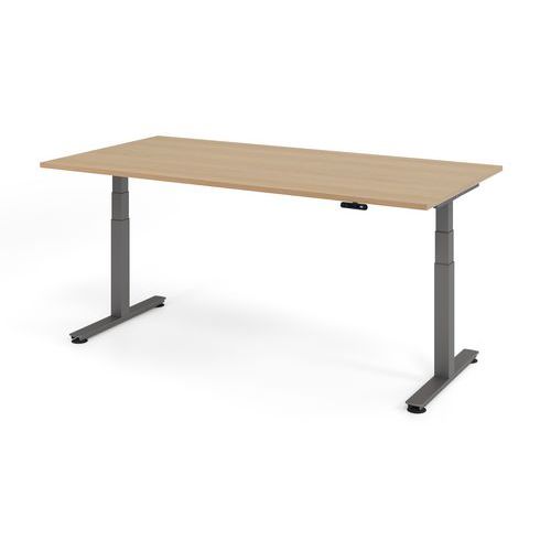 Bureau Assis-debout Série Xdsm-200x100cm-chêne-graphite