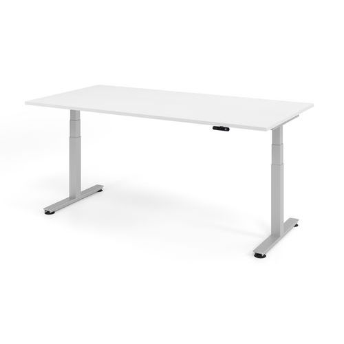 Bureau Assis-debout Série Xdsm-200x100cm-blanc-argent