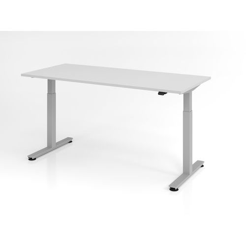 Bureau Assis-debout Série Xmst-180x80cm-gris-argent