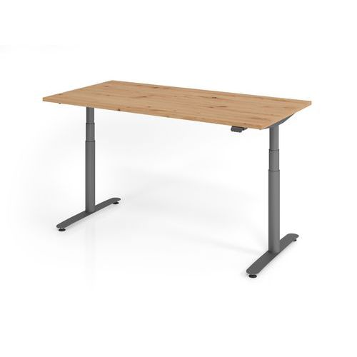 Bureau Assis-debout Série Xdlr-160x80cm-chêne Ambré-graphite