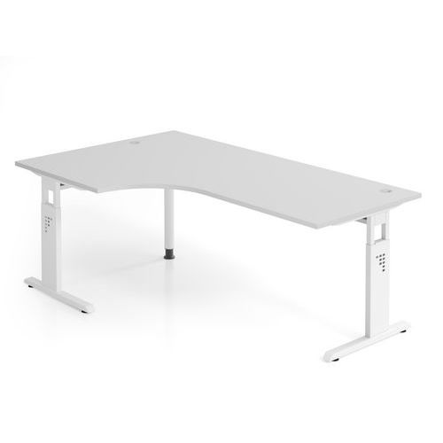 Bureau Avec Angle 90° Série O-200x120cm-gris-blanc