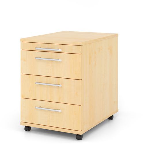 Caisson À 3 Tiroirs À Poignée Plastique Basic - Érable
