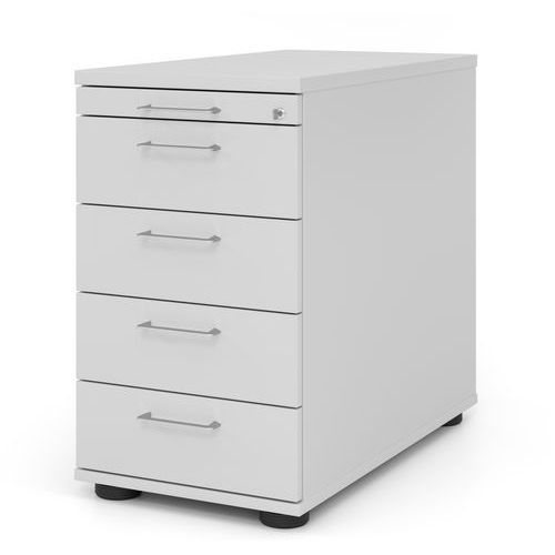 Caisson Avec 4 Tiroirs À Poignée Fil-p 80cm-gris-gris