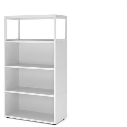 Étagère Avec Cadre Ouvert - 4 Niveaux - Blanc
