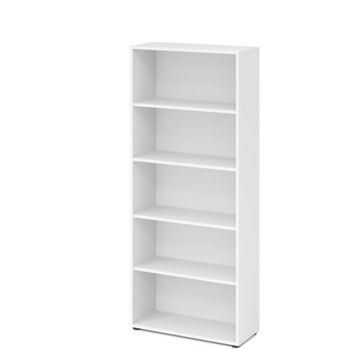 Hammerbacher - Étagère Basic 5 niveaux - Blanc 80x33x19 cm - Montage facile - Éco-responsable