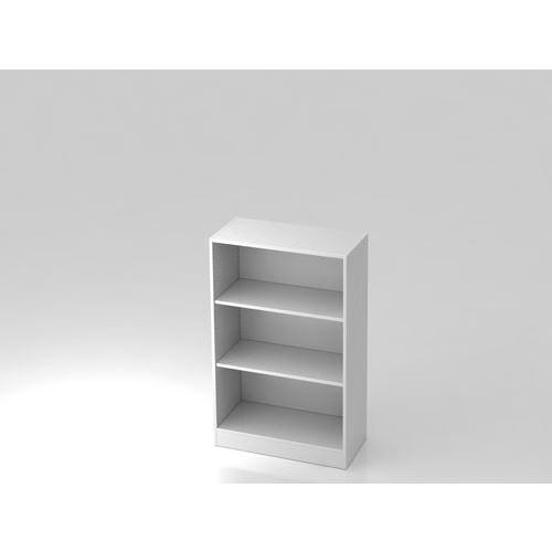 Hammerbacher - Étagère basse 3 niveaux - Blanc 80x40cm - Éco-responsable, Montage facile