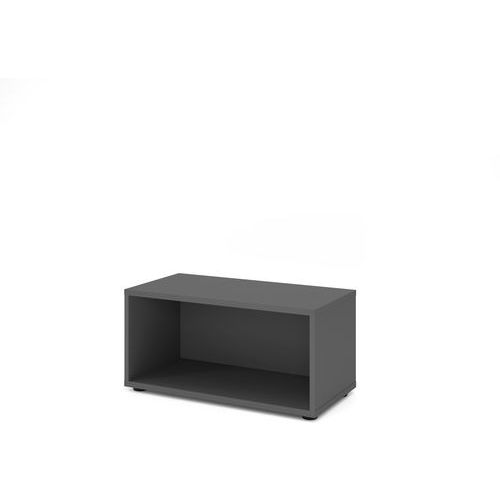 Hammerbacher - Étagère de bureau 1 niveau - Gris foncé 80cm - Bois MFC - Charge 14.7kg - Éco-responsable FSC