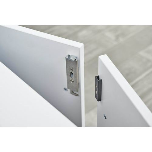 Hammerbacher - Étagère Étroite 4 Tiroirs Advanced - Gris Foncé Anthracite - Bois MFC - 748x400x420mm - Éco-responsable
