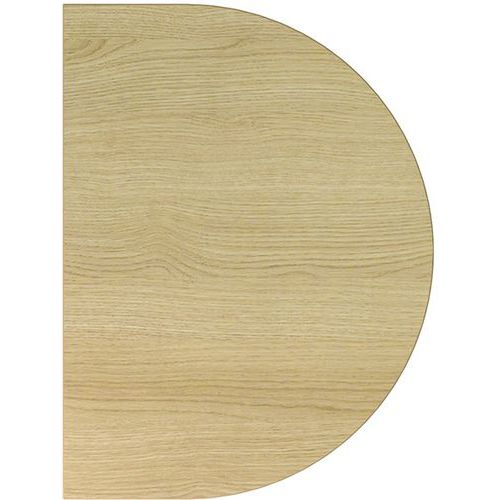 Hammerbacher - Extension de bureau 60x80cm Hêtre Blanc - Plateau ABS - FSC