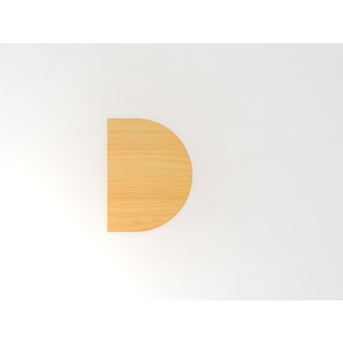 Extension De Bureau Pied Réglable-60x80cm-hêtre-argent