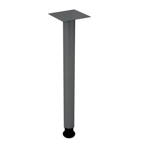 Hammerbacher - Pied d'appui rond pour bureau - Anthracite - Hauteur 65 cm - Montage facile