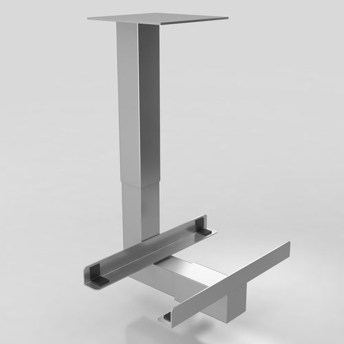 Hammerbacher - Support Ordinateur Argent - 530x2150mm - Robuste et Stable