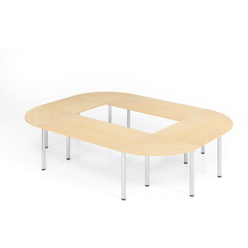 Table De Conférence En Set Série K-320x240cm-érable-chrome