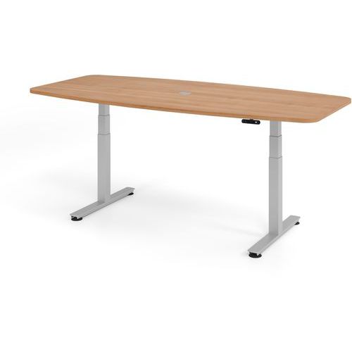 Table De Réunion Avec Mémoire De Positions-noyer-argent