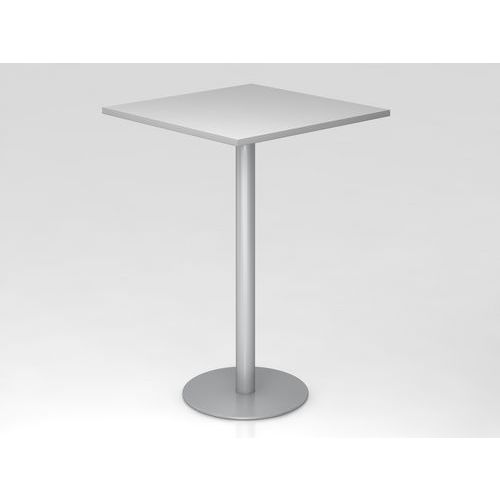 Table Haute De Réunion Carrée-80x80cm-gris-argent