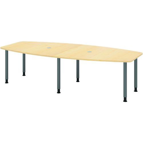 Table tonneau - 6 pieds graphite - 220x130 cm - Hammerbacher