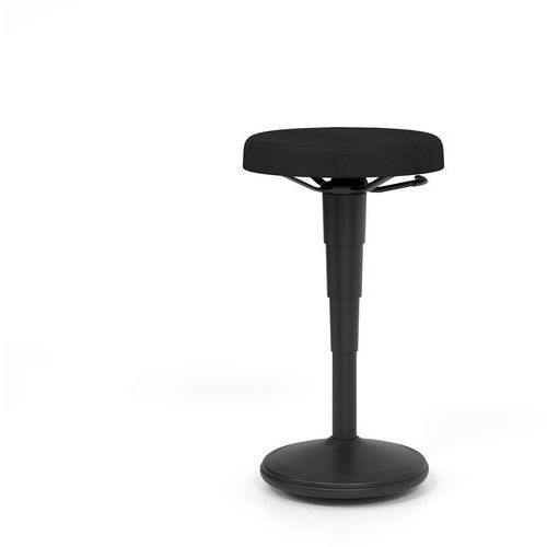 Hammerbacher - Tabouret assis-debout Noir - Hauteur 63 cm - Ergonomique et Confortable - Charge Max 110 kg