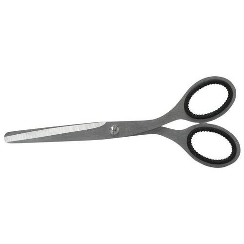 Sign - Ciseaux Inox Ambidextres Bout Rond 17cm - 50% Recyclé - Idéal Bureau