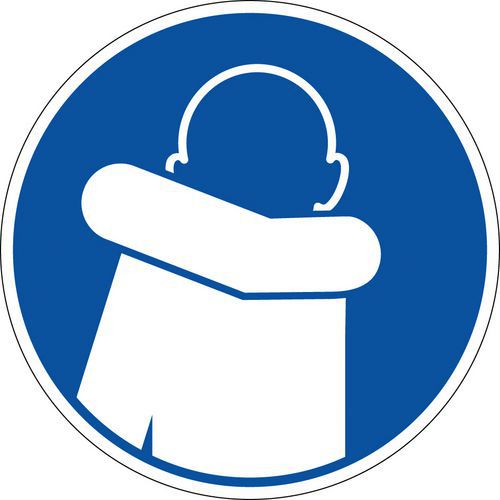 Panneau Rond Adhésif éternuer Dans Le Coude Ã˜300mm