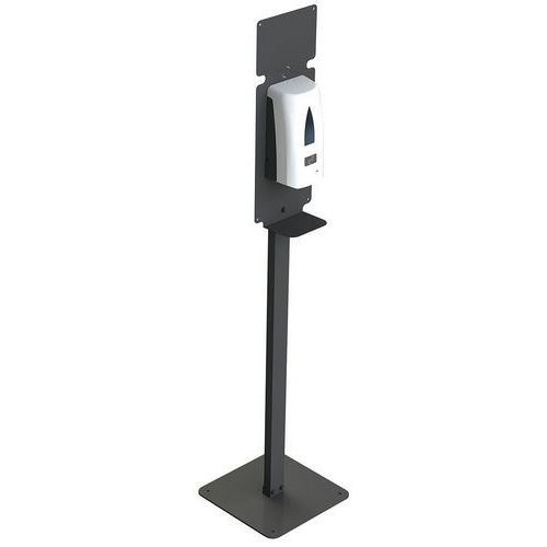 JVD - Station de désinfection mains YALISS Automatique Acier Noir 1L - 162cm - Éco-responsable HACCP