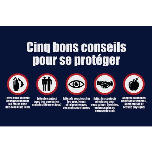 Tapis Imperial Imprimé Cinq Bons Conseils Pour.. Bleu120x180