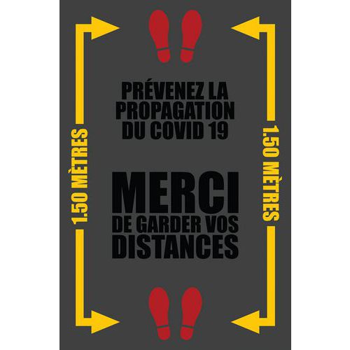 Tapis Imprimé Washable Merci De Garder Vos Dist.grs115x180cm