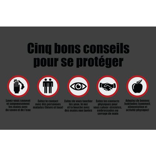 Tapis Standard Imprimé Cinq Bons Conseils Pour..gris 120x180