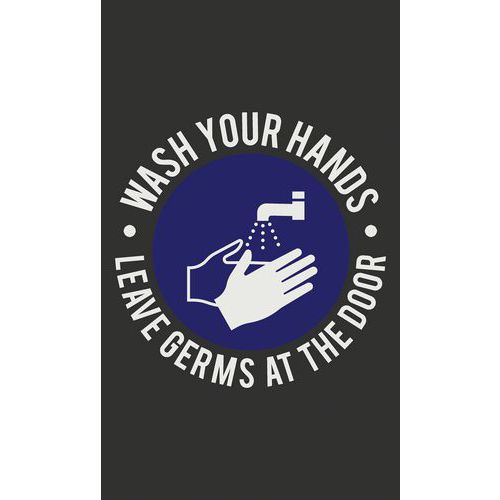 Tapis Imperial Imprimé "wash Hands"-gris-90x150cm