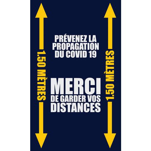 Tapis Imperial Imprimé Merci De Garder Vos Dist. Bleu90x150