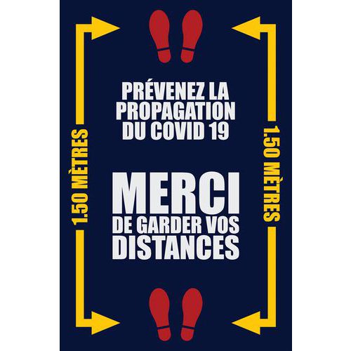 Tapis Imperial Imprimé Merci De Garder Vos Dist.bleu120x180