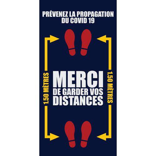 Tapis Imperial Imprimé Merci De Garder Vos Dist.bleu120x240